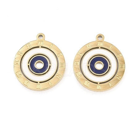 304 Stainless Steel Enamel Pendants STAS-P447-01B-G-1