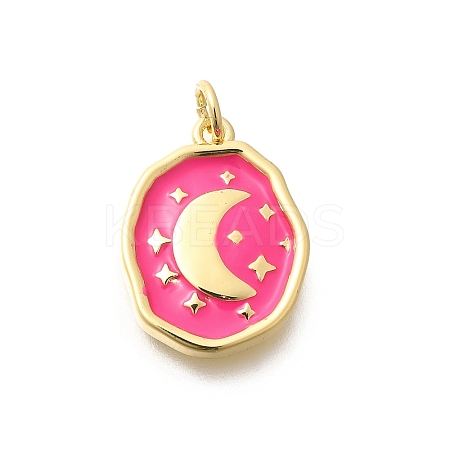 Rack Plating Brass Enamel Pendants KK-L225-029G-02-1