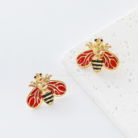 304 Stainless Steel Enamel Stud Earrings for Women RM0319-2-1