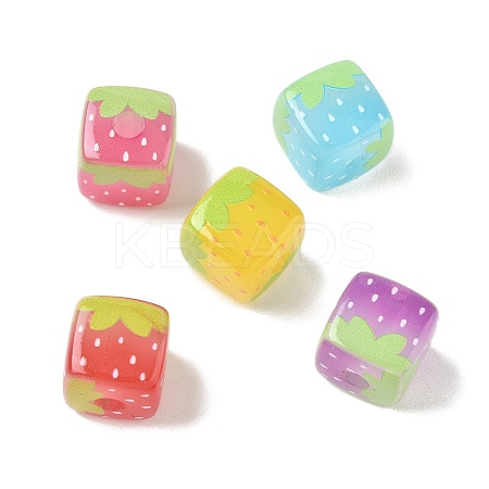 Printed Acrylic European Beads AC-CBA4EF4-06-1