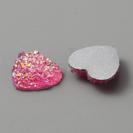 Druzy Resin Cabochons RESI-WH0026-84-1