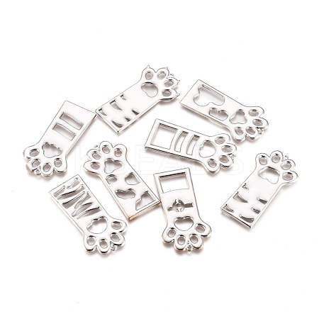 Alloy Open Back Bezel Pendants PALLOY-M184-01P-RS-1