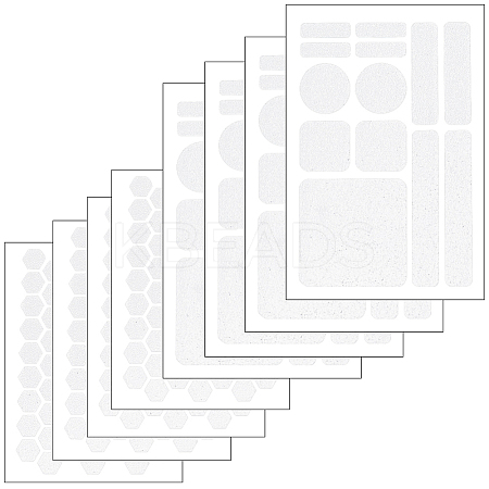 8Pcs 2 Styles PEVA Rubber Anti-Slip Hexagonal Phone Grip Tape Stickers for Phones AJEW-SP0002-64C-01-1