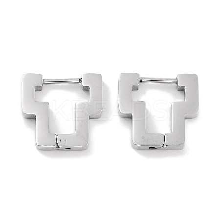 Tarnish Resistant 304 Stainless Steel Huggie Hoop Earrings for Women EJEW-C096-17P-1