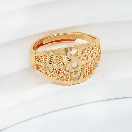 Adjustable Vintage Brass Open Cuff Rings for Women TS0392-1-1