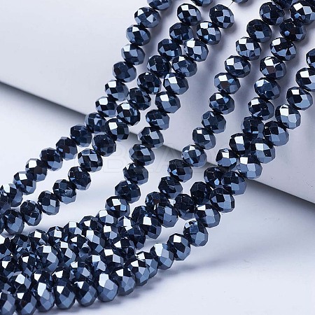Electroplate Glass Beads Strands LS-EGLA-A044-P1mm-A18-1