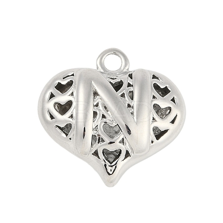 Hollow Brass Pendants for Valentine's Day KK-M289-03N-P-1