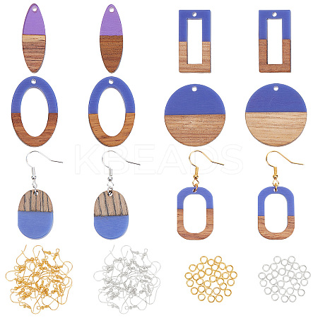DIY Dangle Earring Making Kits RESI-OC0001-12-1