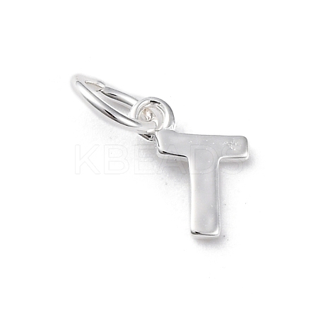 925 Sterling Silver Letter Charms STER-C012-01S-T-1