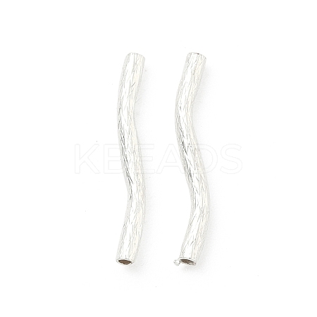 Brass Wavy Tube Beads KK-H532-36B-S-1