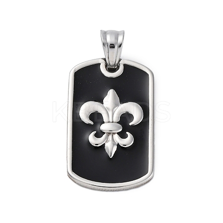 304 Stainless Steel Enamel Pendants STAS-U043-06B-P-1