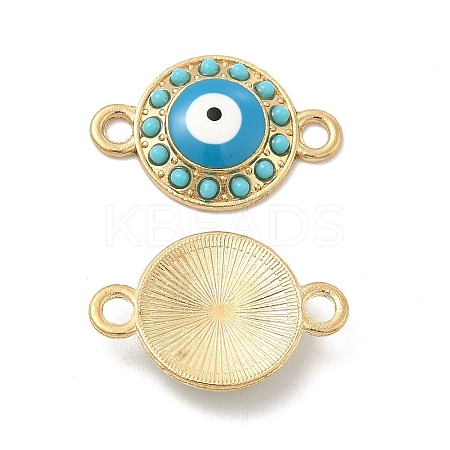 Alloy Connector Charms with Enamel and Synthetic Turquoise FIND-H039-45G-1