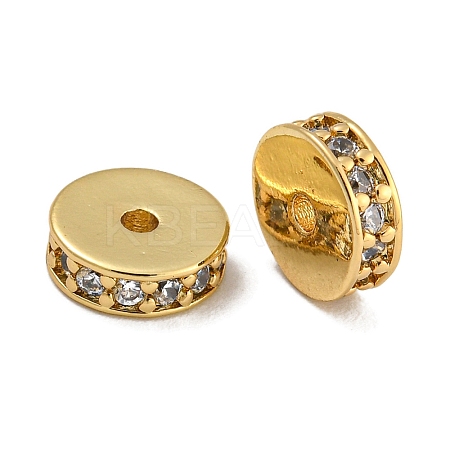 Rack Plating Brass Micro Pave Cubic Zirconia Beads KK-U030-28G-05-1