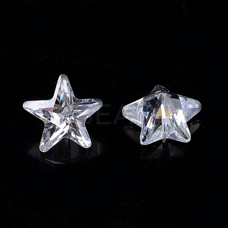 Cubic Zirconia Pointed Back Cabochons ZIRC-S059-7x7mm-001-1