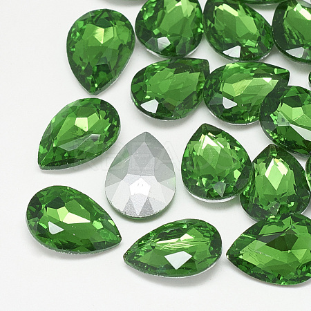 Pointed Back Glass Rhinestone Cabochons RGLA-T081-7x10mm-20-1