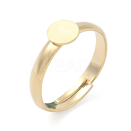 Adjustable Brass Pad Ring Settings KK-K414-10D-G-1