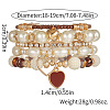 5Pcs 5 Styles Crystal Rhinestone & Plastic Pearl & Glass Beads Stretch Bracelets FS-WG170EC-01-1