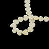 Heart Natural Sea Shell Beads Strands X-SSHEL-F290-07-2
