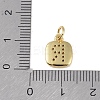 Rack Plating Brass Micro Pave CLear Cubic Zirconia Charms KK-E110-14G-R-3
