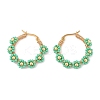 PVD Vacuum Plating 304 Stainless Steel Flower Hoop Earrings EJEW-U017-01G-02-1