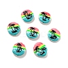 Flat Round Enamel Natural Pearl Beads BSHE-G028-01D-1