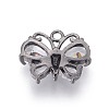 Brass Cubic Zirconia Pendants KK-F809-05B-2