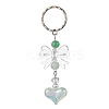 Acrylic Heart with Bowknot Keychains KEYC-JKC00612-2