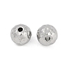 Anti-Tarnish Textured 316 Surgical Stainless Steel Beads STAS-M106-01E-P-3