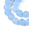 Frosted Natural White Jade Beads Strands G-T138-8mm-209C-3