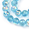 Transparent Electroplate Glass Beads Strands EGLA-N012-001-B12-3