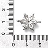 Brass Clear Cubic Zirconia Snowflake Connector Charms LS-KK-Q048-19P-3