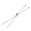 Rack Plating Adjustable Brass Slider Bracelet Making X-MAK-R025-02P-1-2