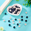 100Pcs 2 Colors Pave Disco Ball Beads RB-TA0001-28-5