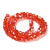 Transparent Electroplate Glass Beads Strands GLAA-F029-3mm-A14-2