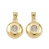 Brass Cubic Zirconia Pendants KK-L251-45G-2