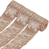 4.5M Single Face Hot Stamping Polyester Frayed Ribbon OCOR-WH20003-08B-1