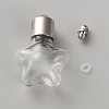 Clear Glass Vial Pendants GLAA-WH0038-58B-1