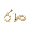 Brass Number Stud Earrings with 925 Sterling Silver Pins for Women LS-EJEW-A077-01F-3