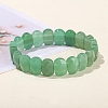 Natural Green Aventurine Oval Bead Stretch Bracelets for Men Women PW-WG50701-02-1