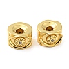 Rack Plating Eco-Friendly Brass Micro Pave Clear Cubic Zirconia Beads KK-M258-05G-1