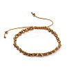 Non-magnetic Synthetic Hematite Braided Beads Bracelets BJEW-JB04312-1