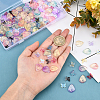 208Pcs Transparent Spray Painted Glass Charms GLAA-BC0001-14-3