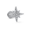 316L Surgical Stainless Steel Micro Pave Clear Cubic Zirconia Cartilage Earrings for Women Men WG67427-05-1