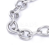 Tarnish Resistant Unisex 304 Stainless Steel Cable Chain Bracelets LS-BJEW-P245-39P-2