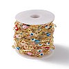 Enamel Horse Eye & Oval & Rhombus Link Chains CHC-C003-27G-03-3