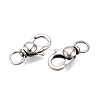 Tarnish Resistant Polished 316 Surgical Stainless Steel Lobster Claw Swivel Clasps STAS-R072-30-2