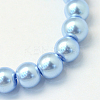 Baking Paint Pearlized Glass Pearl Round Bead Strands X-HY-Q003-6mm-24-2