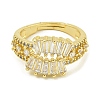 Brass Pave Cubic Zirconia Rings for Women RJEW-U011-04G-2