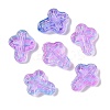 Transparent Spray Paint Glass Beads GLAA-Z011-04I-1