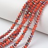 Electroplate Opaque Glass Beads Strands EGLA-A034-P8mm-R03-1